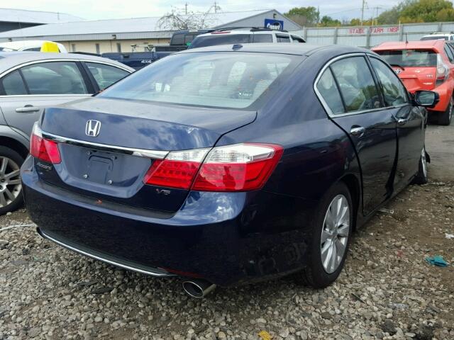 1HGCR3F8XFA015501 - 2015 HONDA ACCORD EXL BLUE photo 4