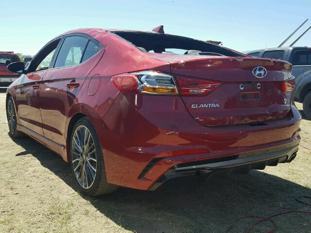 KMHD04LB8JU524007 - 2018 HYUNDAI ELANTRA SP RED photo 3