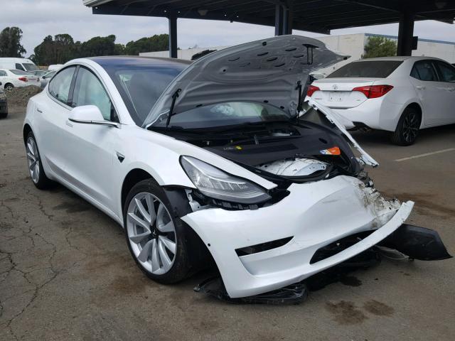 5YJ3E1EA8JF008307 - 2018 TESLA MODEL 3 WHITE photo 1