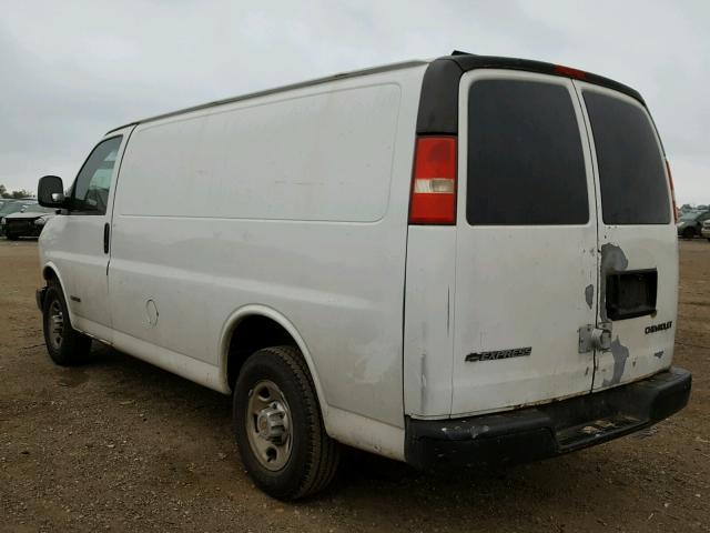 1GCGG25U541118269 - 2004 CHEVROLET EXPRESS G2 WHITE photo 3