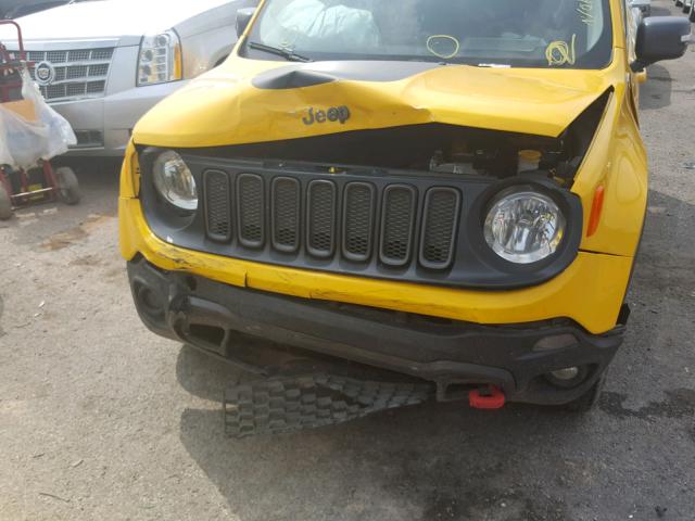 ZACCJBCT0FPB64295 - 2015 JEEP RENEGADE T YELLOW photo 9