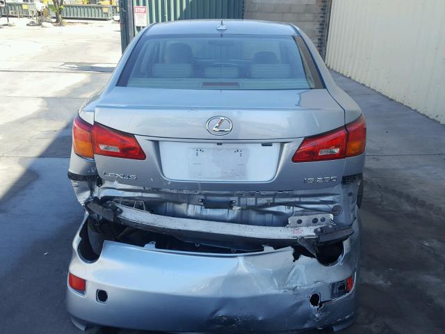 JTHBK262875032830 - 2007 LEXUS IS 250 BLUE photo 9