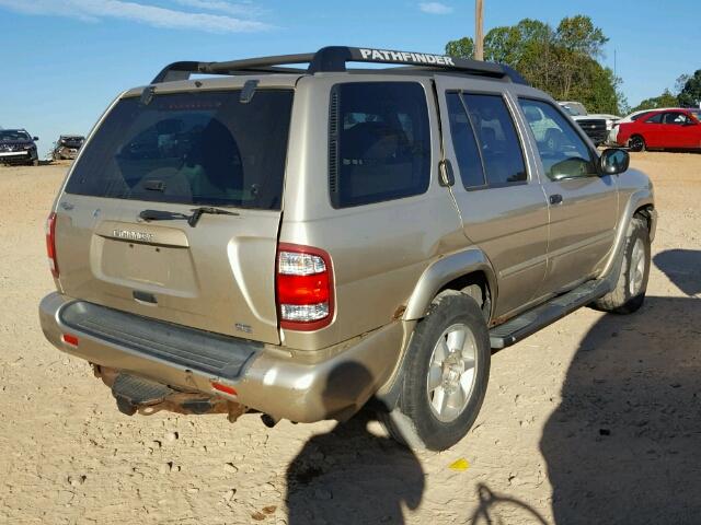 JN8DR09Y72W725583 - 2002 NISSAN PATHFINDER GOLD photo 4