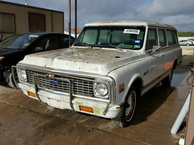 CE161Z618919 - 1971 CHEVROLET C10 SUBURB WHITE photo 2