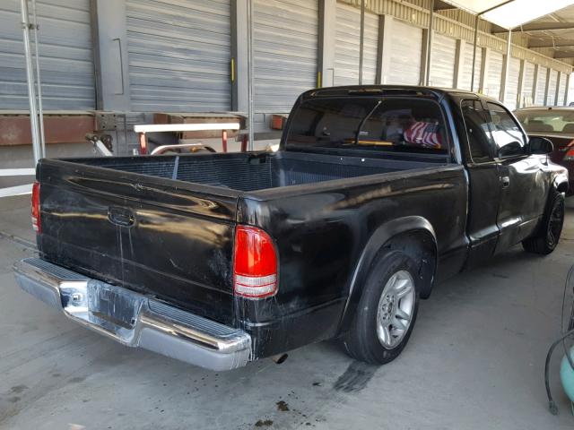 1D7GL32KX4S500611 - 2004 DODGE DAKOTA SPO BLACK photo 4