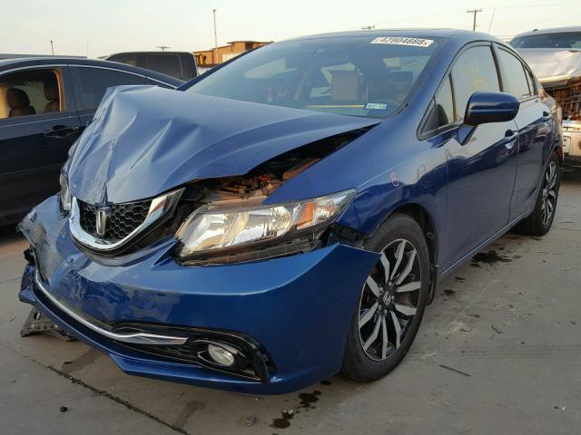 19XFB2F96FE036829 - 2015 HONDA CIVIC EXL 蓝色 照片 2
