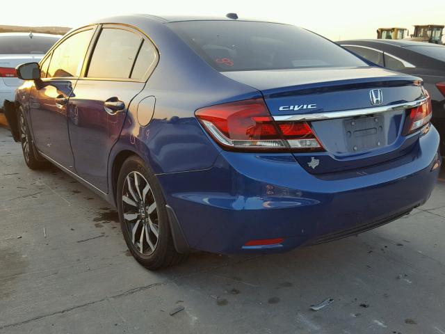 19XFB2F96FE036829 - 2015 HONDA CIVIC EXL 蓝色 照片 3