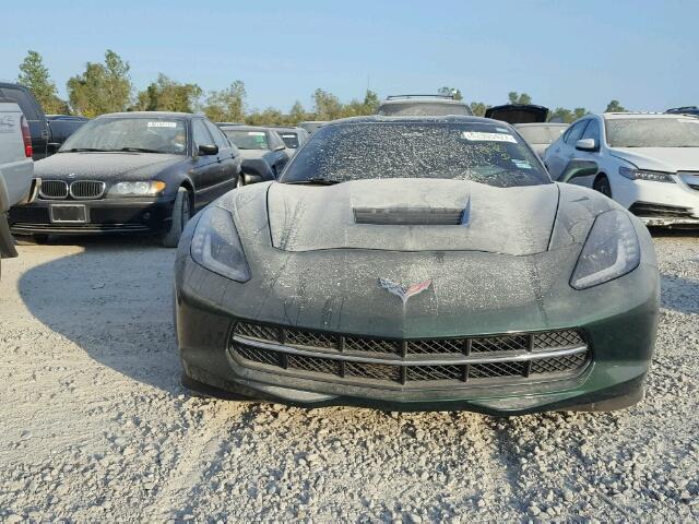 1G1YE2D71E5108167 - 2014 CHEVROLET CORVETTE S GREEN photo 9