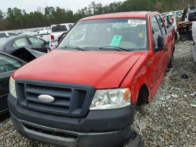 1FTRX12WX6NB01214 - 2006 FORD F150 RED photo 2