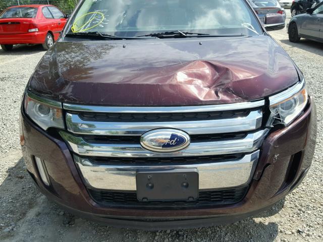 2FMDK4KC3CBA80127 - 2012 FORD EDGE LIMIT BURGUNDY photo 9