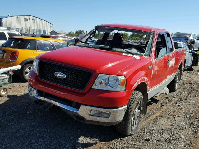 1FTPX14535NB77741 - 2005 FORD F150 RED photo 2