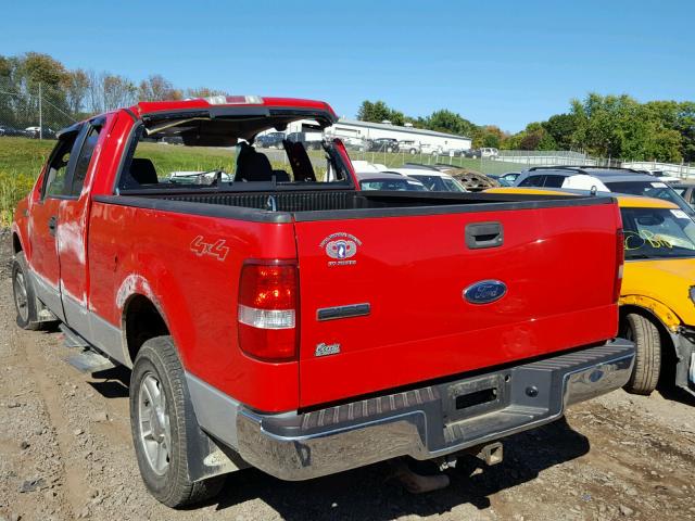 1FTPX14535NB77741 - 2005 FORD F150 RED photo 3