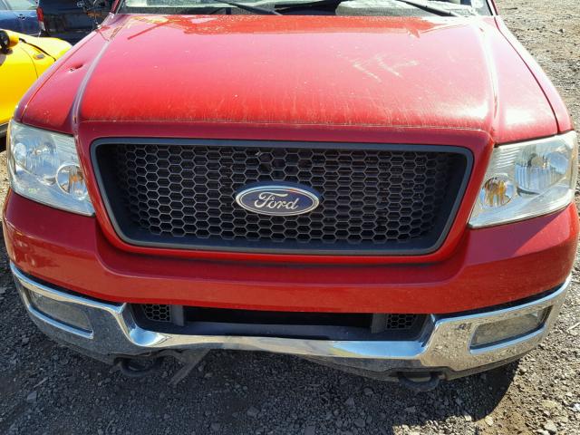 1FTPX14535NB77741 - 2005 FORD F150 RED photo 7