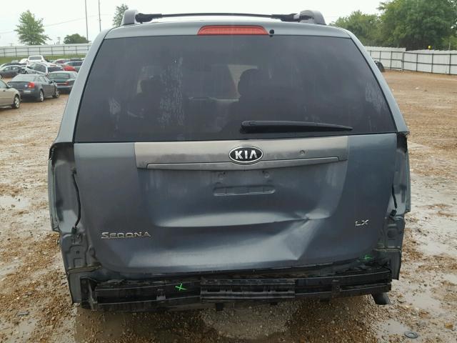 KNDMB233776179013 - 2007 KIA SEDONA EX BLUE photo 9