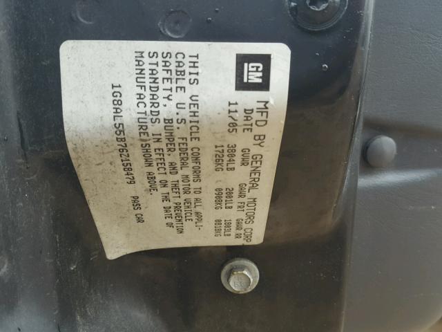 1G8AL55B76Z158479 - 2006 SATURN ION LEVEL SILVER photo 10