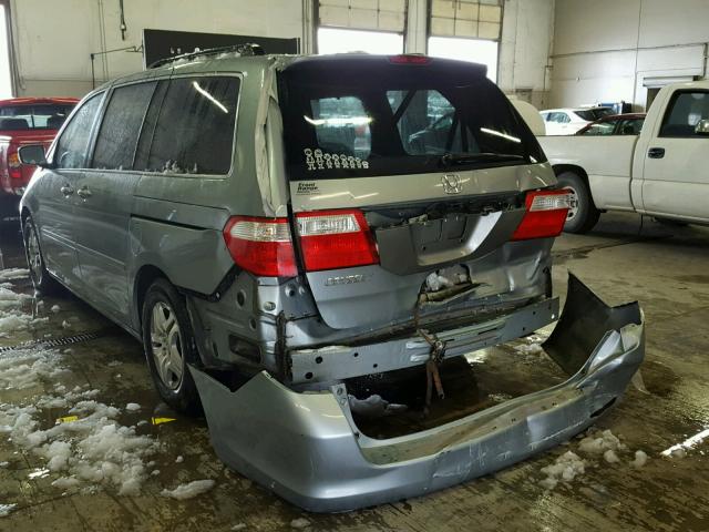 5FNRL38796B122545 - 2006 HONDA ODYSSEY EX BLUE photo 3