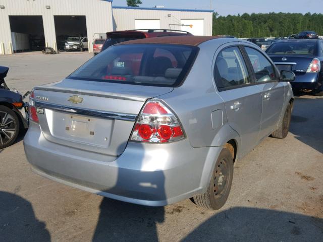 KL1TD5DE8BB242618 - 2011 CHEVROLET AVEO LS SILVER photo 4