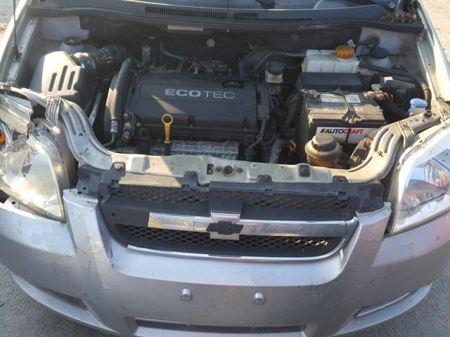 KL1TD5DE8BB242618 - 2011 CHEVROLET AVEO LS SILVER photo 7