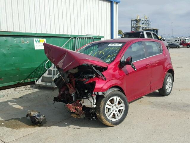 1G1JC6SH3D4111764 - 2013 CHEVROLET SONIC LT RED photo 2