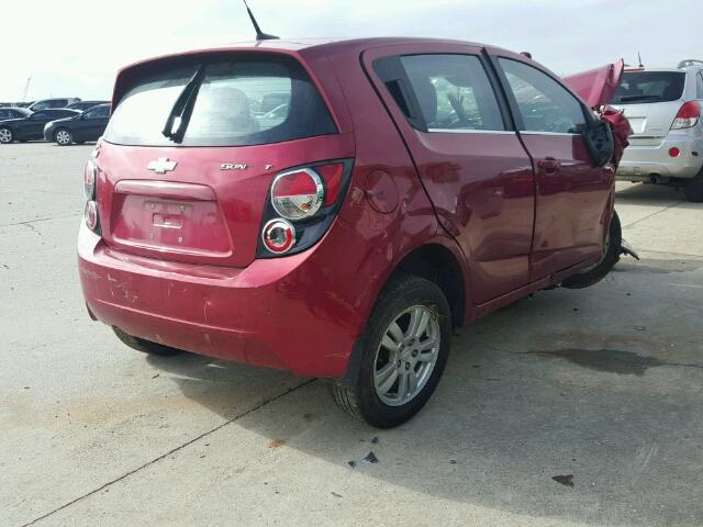 1G1JC6SH3D4111764 - 2013 CHEVROLET SONIC LT RED photo 4