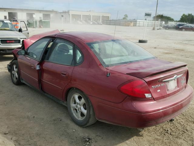 1FAFP55U63G181881 - 2003 FORD TAURUS SES RED photo 3