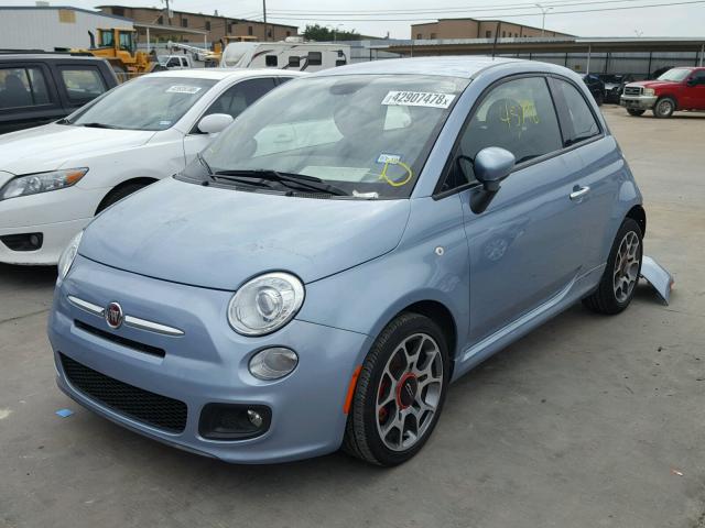 3C3CFFBR8FT657557 - 2015 FIAT 500 SPORT BLUE photo 2