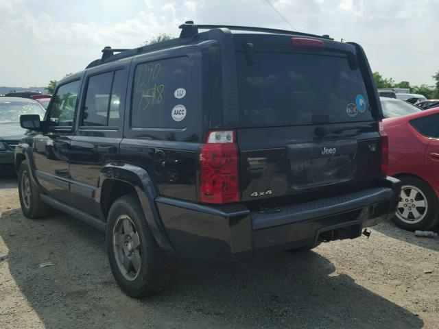 1J8HG48NX6C188578 - 2006 JEEP COMMANDER BLACK photo 3