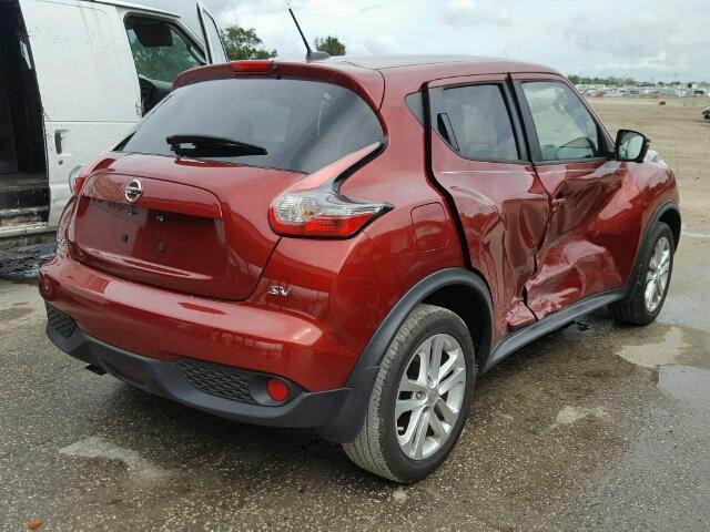 JN8AF5MR3FT510430 - 2015 NISSAN JUKE RED photo 4