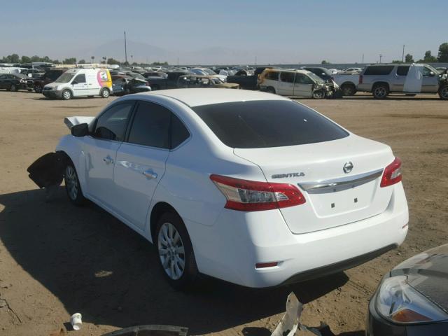 3N1AB7AP9FY247425 - 2015 NISSAN SENTRA S WHITE photo 3