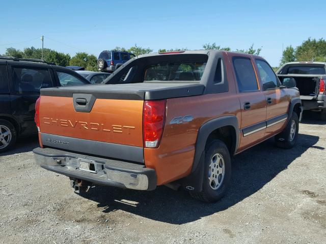 3GNEK12Z85G213483 - 2005 CHEVROLET AVALANCHE ORANGE photo 4