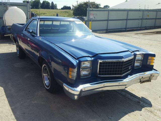 7A48H157236 - 1977 FORD RANCHERO BLUE photo 1