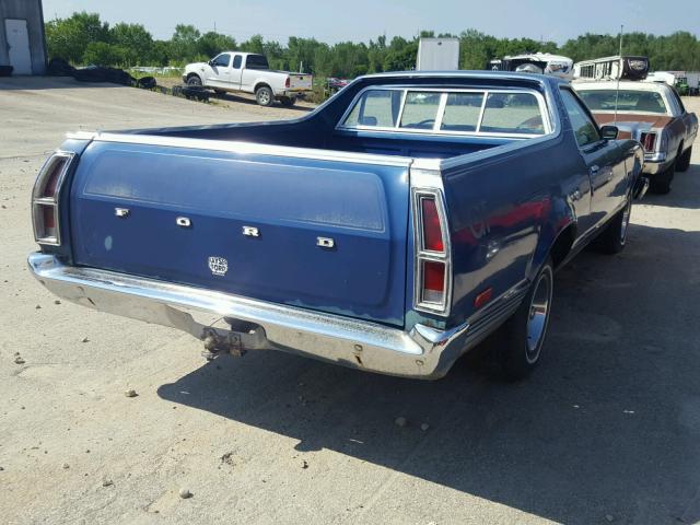 7A48H157236 - 1977 FORD RANCHERO BLUE photo 4