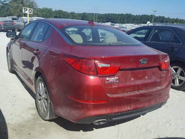 5XXGM4A72FG506393 - 2015 KIA OPTIMA LX RED photo 3