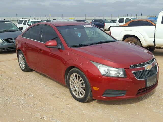 1G1PJ5SC2C7123559 - 2012 CHEVROLET CRUZE ECO MAROON photo 1