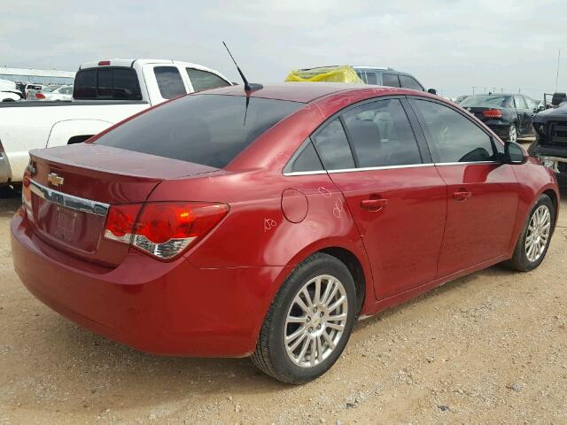 1G1PJ5SC2C7123559 - 2012 CHEVROLET CRUZE ECO MAROON photo 4