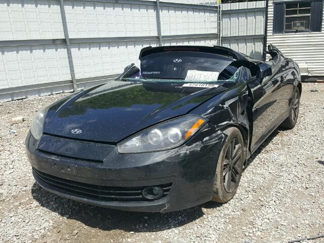 KMHHM66DX7U251224 - 2007 HYUNDAI TIBURON GS BLACK photo 2