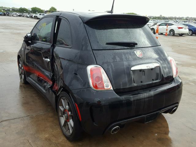 3C3CFFFH7CT291376 - 2012 FIAT 500 ABARTH BLACK photo 3