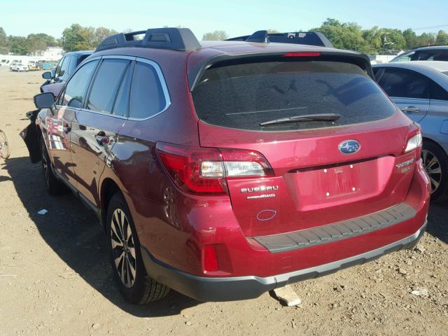 4S4BSENCXG3236338 - 2016 SUBARU OUTBACK 3. RED photo 3