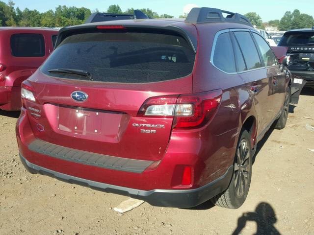 4S4BSENCXG3236338 - 2016 SUBARU OUTBACK 3. RED photo 4