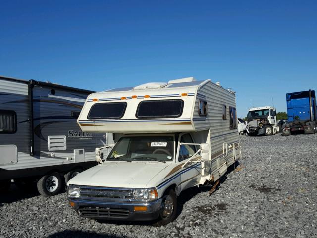 JT5VN94T9L0012485 - 1990 TOYOTA PICKUP CAB CREAM photo 2