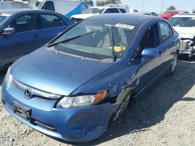 2HGFA16506H510497 - 2006 HONDA CIVIC LX BLUE photo 2