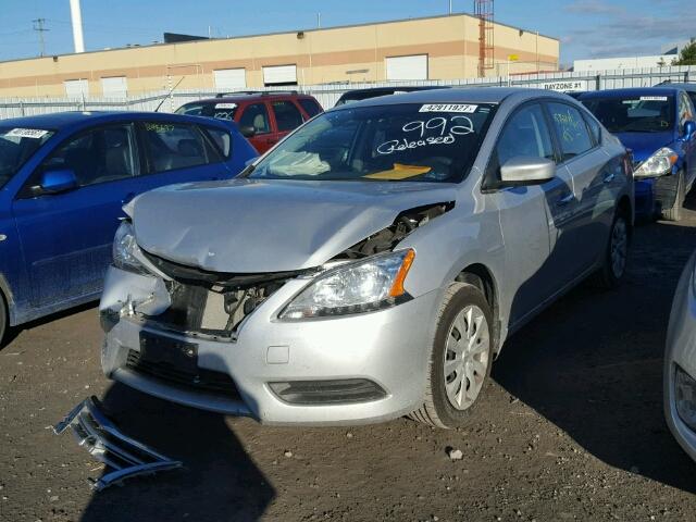 3N1AB7APXEY315908 - 2014 NISSAN SENTRA GRAY photo 2