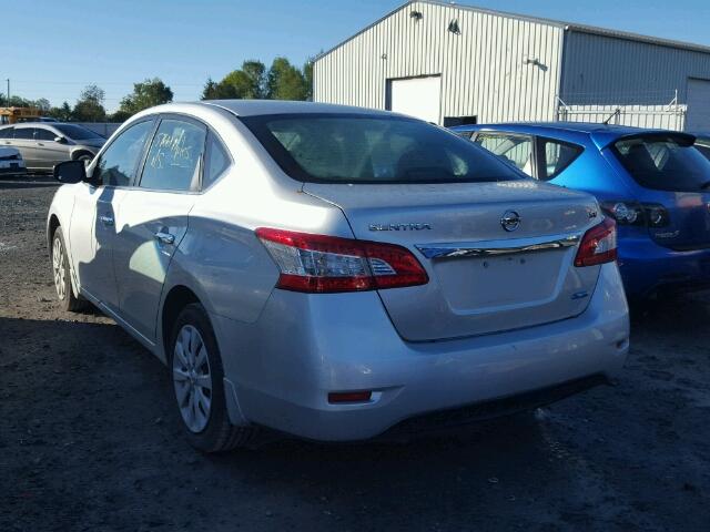 3N1AB7APXEY315908 - 2014 NISSAN SENTRA GRAY photo 3