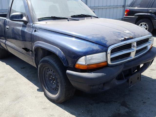 1D7FL16K64S701254 - 2004 DODGE DAKOTA SXT BLUE photo 9