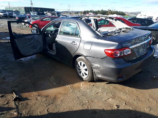 2T1BU4EE5DC951735 - 2013 TOYOTA COROLLA BA GRAY photo 3