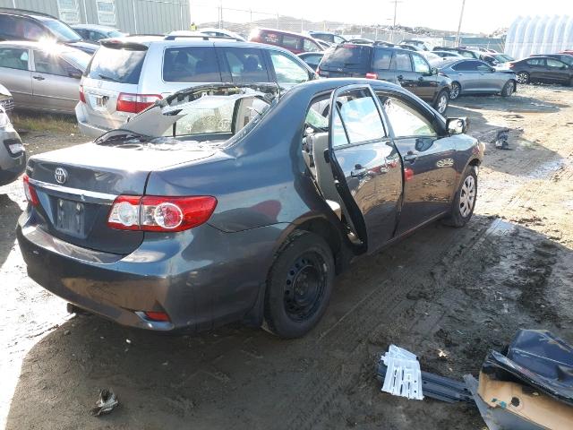 2T1BU4EE5DC951735 - 2013 TOYOTA COROLLA BA GRAY photo 4