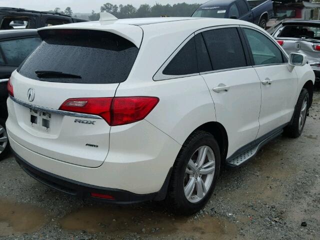 5J8TB4H56FL009373 - 2015 ACURA RDX WHITE photo 4