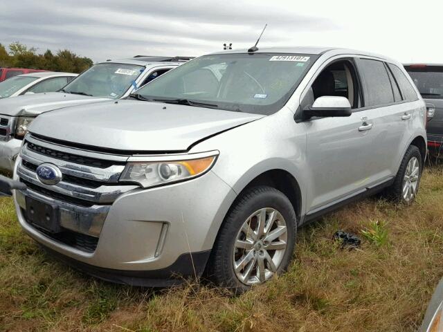 2FMDK3JCXCBA95140 - 2012 FORD EDGE SEL SILVER photo 2