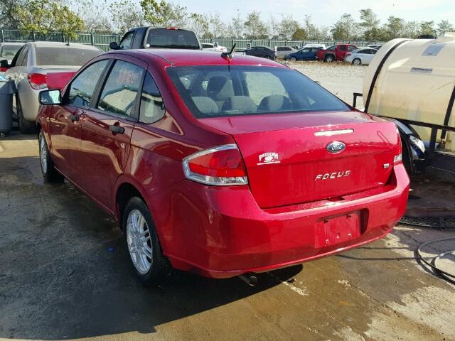 1FAHP3FN9BW100946 - 2011 FORD FOCUS SE RED photo 3