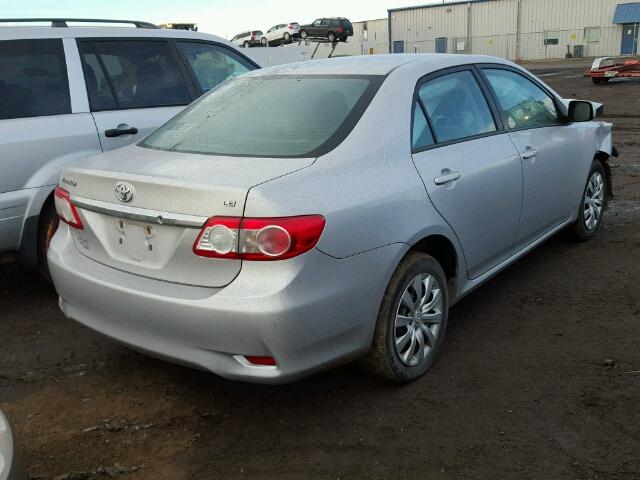 2T1BU4EE8CC804341 - 2012 TOYOTA COROLLA BA SILVER photo 4